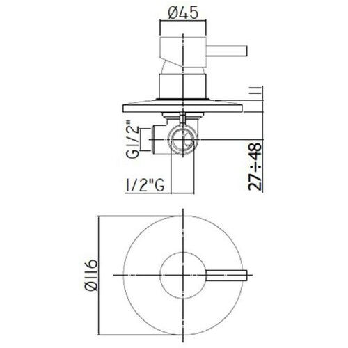 Paffoni stick SK010CR za tu&amp;scaron; kadu ugradna Slike