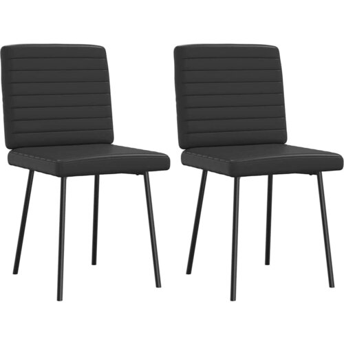 Maison Chic Jedilni stoli - Vzorci stoli 2 kosa črno umetno usnje A268, (22032821) Cene