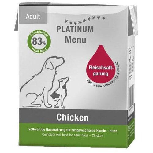 Platinum Hrana za pse Menu Chicken, 185g Slike