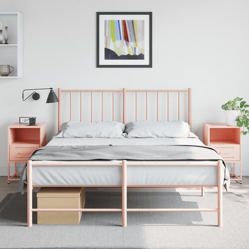 Furnova Nočna omarica 2 kosa roza 36x39x60,5 cm jeklo, (21925882) Slike