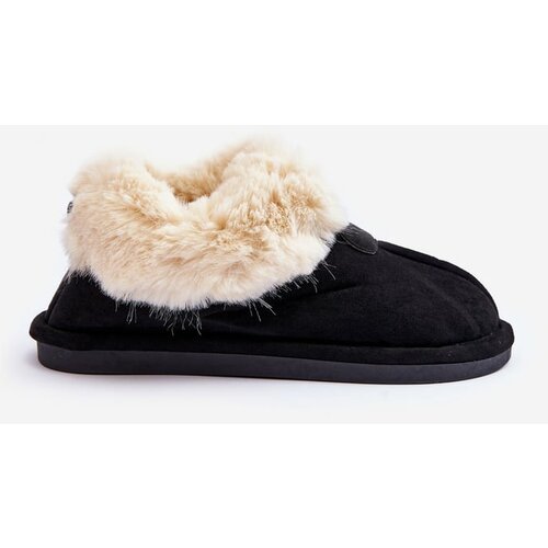 Kesi Women's slippers with black rope fur Slike
