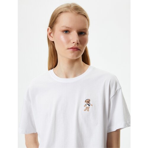 Koton Short Sleeve T-Shirt Crew Neck Embroidered Cotton Slike