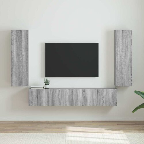 TV zidni ormar Zidne 2 pcs Siva Sonoma 30 x 31 x 100 cm Slike