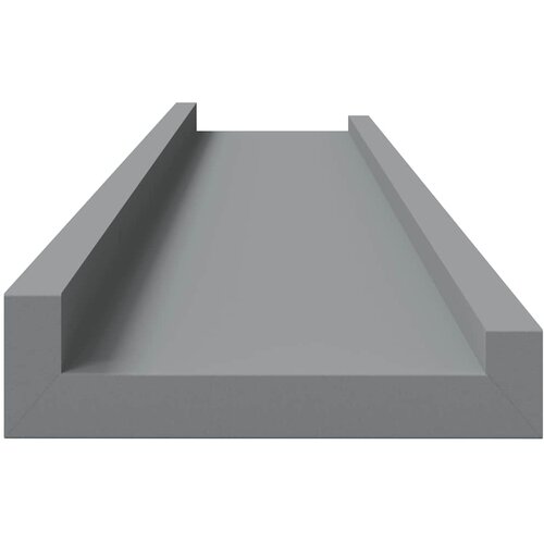  Zidne police za fotografije 2 kom sive 80 x 9 x 3 cm MDF Slike