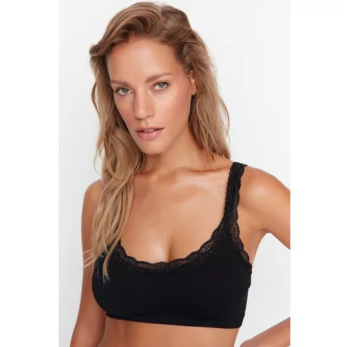 Trendyol Black Lace Detailed Seamless Br