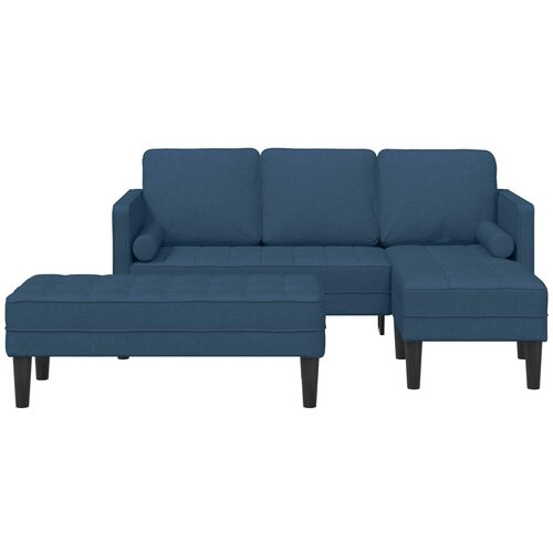  Set sofe s jastukom 2 pcs Plava Poliester Slike