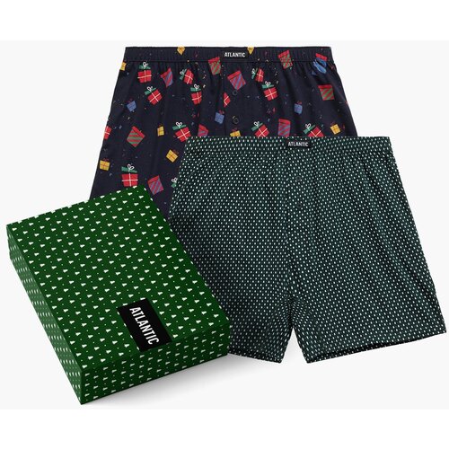 Atlantic 2-PACK Men's boxers with Christmas motif + gift box Slike