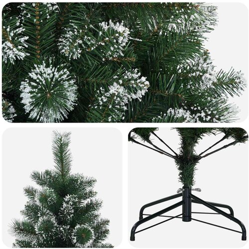  Umjetno božićno drvce 210 cm PVC i metal Zelena Slike