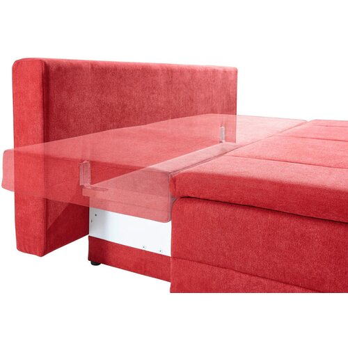Novel BOXSPRING ZOFA, vinsko rdeča tekstil Slike