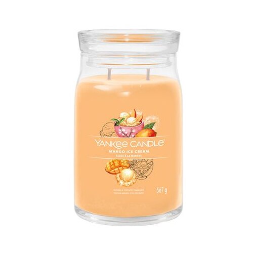 Yankee Candle Mango Ice Cream di&amp;scaron;eča sveča Signature 567 g Slike