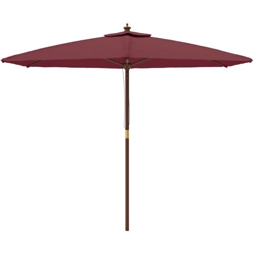  Vrtni suncobran s drvenim stupom bordo 299x240 cm Slike