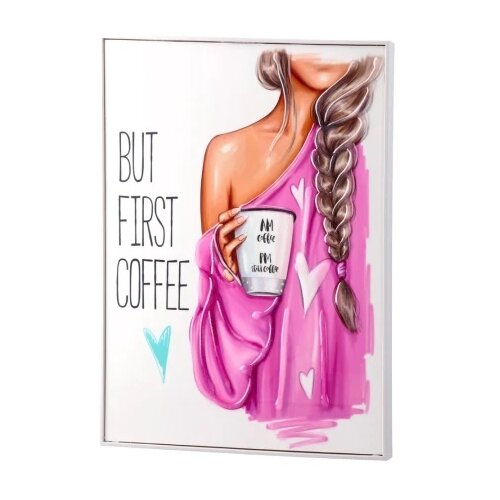  Evora, slika, first coffee, 29x39cm Cene