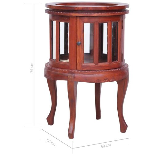  Vitrina smeđa 50 x 50 x 76 cm od masivnog drva mahagonija Cijene