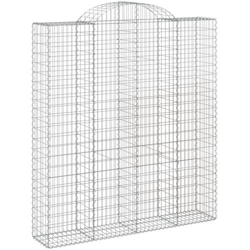  Lučne gabionske ko&amp;scaron;are 4 kom 200x50x220/240cm pocinčano željezo Slike