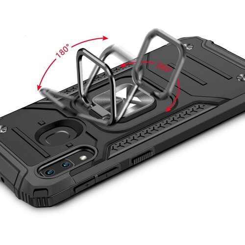 Wozinsky Ring Armor ovitek s funkcijo stojala in držala za Samsung Galaxy A20 E Slike