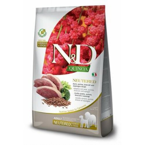 Farmina n&d quinoa hrana za sterilisane pse neutered duck,broccoli&asparagus medium&maxi 12kg Cene