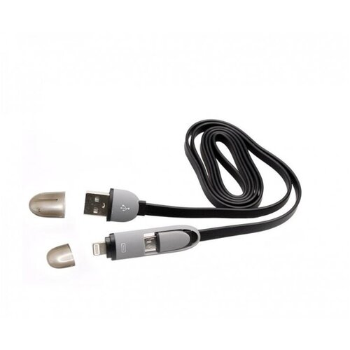 S Box Micro USB kabl + Lightning adapter 2in1, 1.5m (Crna) Cene