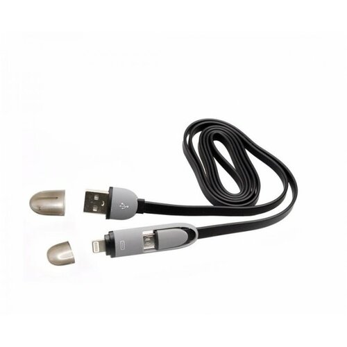 S Box Micro USB kabl + Lightning adapter 2in1, 1.5m (Crna) Slike