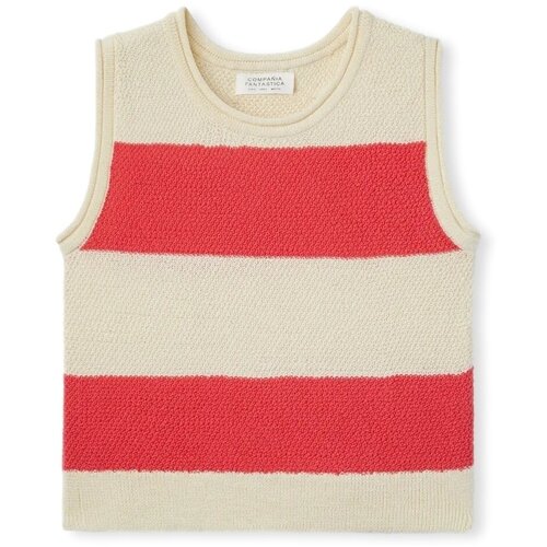 Compania Fantastica Topi &amp;amp; Bluze COMPA&amp;Ntilde;IA FANT&amp;Aacute;STICA Top 10353 - Stripes Bež Slike