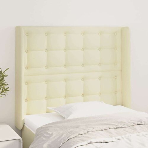  Uzglavlje s ušima krem 83x16x118/128 cm od umjetne kože Cijene