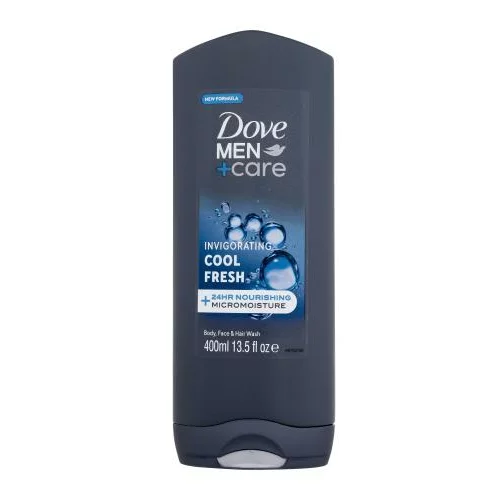Dove Men + Care Invigorating Cool Fresh hidratantni gel za tuširanje za tijelo, lice i kosu 400 ml za moške