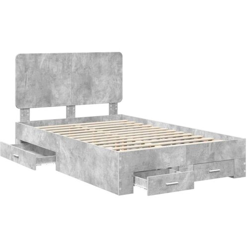  Okvir za krevet s uzglavljem Betonski sivi 135 x 190 cm Slike