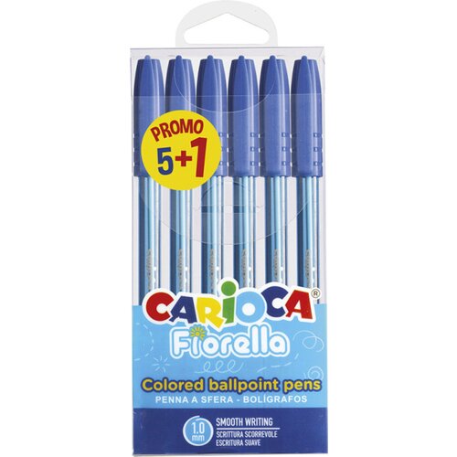 Carioca Fiorella Colored Pens Blue - 6 kos. Slike