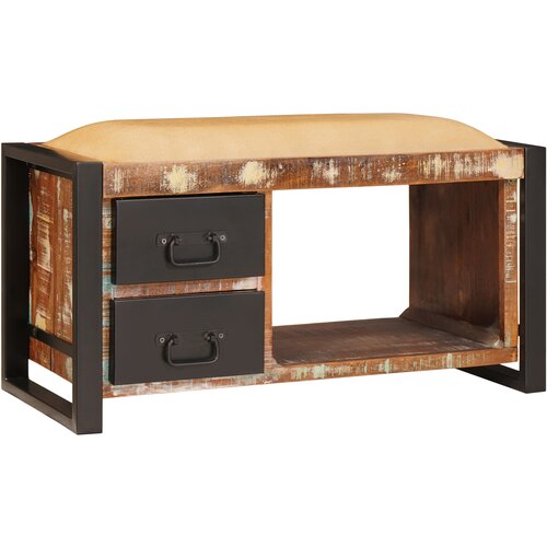 vidaXL Klupa za pohranu Višebojno 80x35x40 cm Čvrsto drvo obnovljeno Cijene