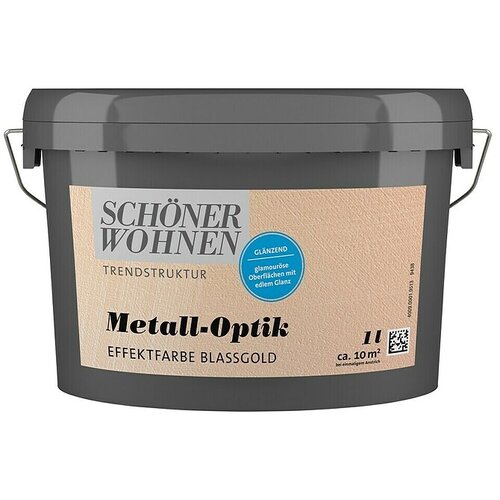 SCH&amp;Ouml;NER WOHNEN-Farbe Trendstruktur Barvni dekorativni omet (Bledo zlata, Sijaj, 1 l) Slike