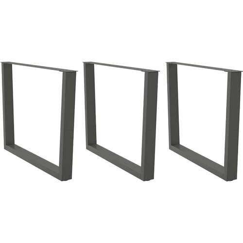  Noge jedilne mize V-oblika 3 kosi Antracit 100x(72-73,3) cm Slike