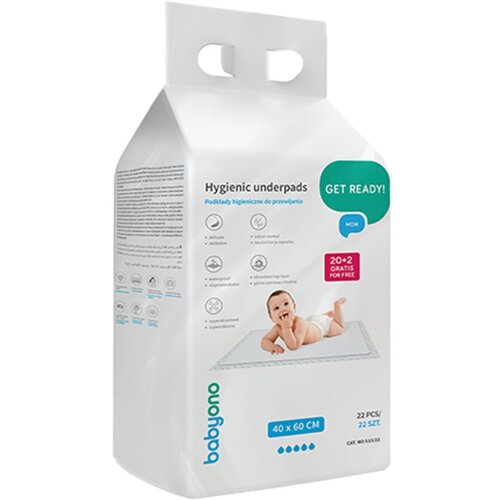 BabyOno Get Ready Hygienic Underpads jednokratne podloge za previjanje 40 x 60 cm 22 kom Cijene