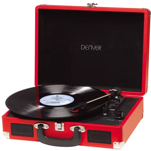 Denver gramofon VPL-120 , USB, zvučnici 2 x 1W, audio out, 331/3rpm, 45rpm or 78rpm, PC recording,crveni Cijene