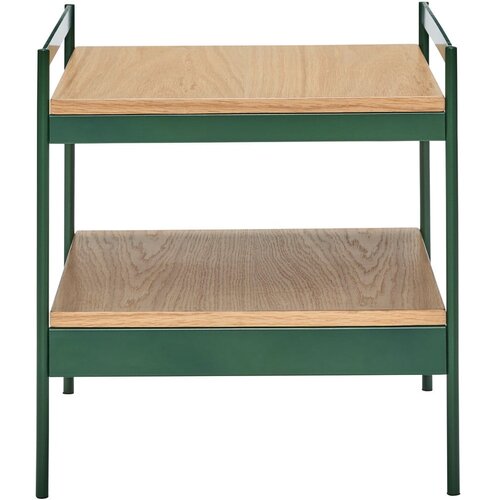 Hübsch Stranska mizica z mizno ploščo v hrastovem dekorju 43x43 cm Jaunty – Cene