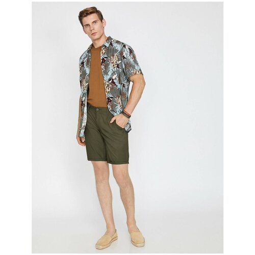 Koton Men&amp;#039;s Pocket Detailed Slim Fit Sort Slike