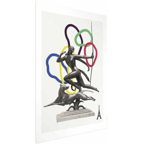  Plakat - Collage Graphic - Woman Shooting a Bow 60x90 Bez okvira Cene