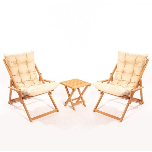 Hanah home MY005 Set vrtnih stolica i stolića za kavu, bež Slike