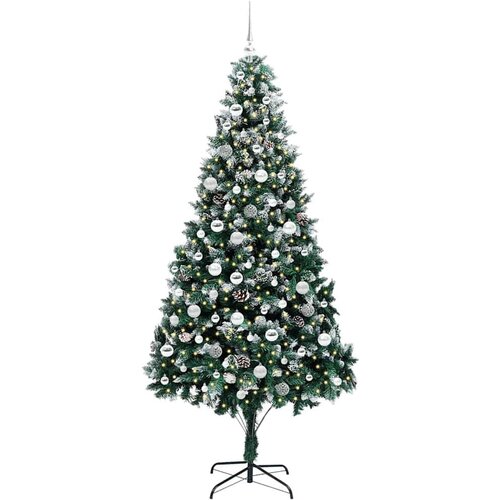 VidaXL Umjetno božićno drvce Zelena 210 cm PVC i Čelik i Plastika Slike