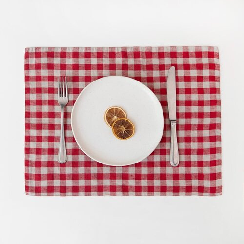 Linen Tales Tekstilni podmetač 35x45 cm Red Gingham – Cijene