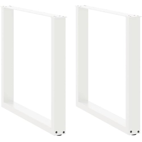  Noge za blagovaonski stol U-oblik 2 kom Bijele 80 x (72-73) cm Čelik Cijene