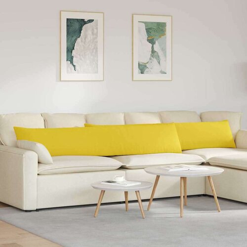 vidaXL Blazine za kavč 2 pcs Svetlo rumena 200 x 40 cm blago Cene