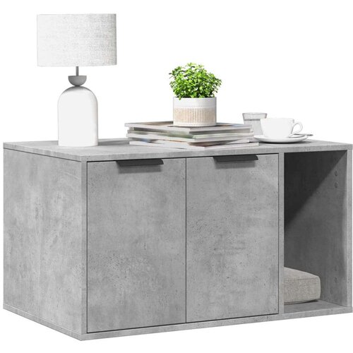  Kutija z mačji pijesak boja betona 80x50x45cm konstruirano drvo Cijene