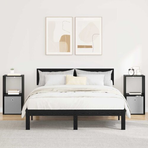  Noćni ormarić s ladicama 2 pcs Crni hrast 35 x 32 x 68,5 cm Cene