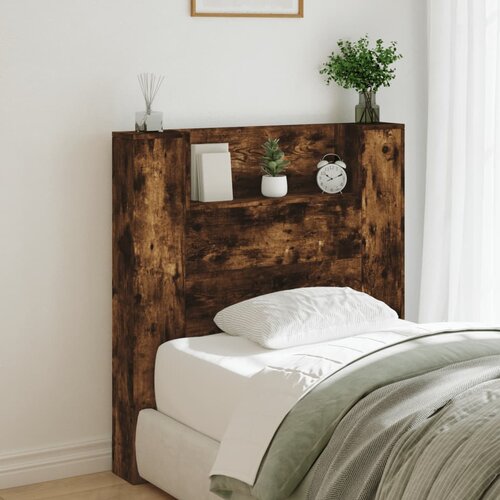 vidaXL Ormarić za uzglavlje LED boja dimljenog hrasta 100x16 5x103 5cm Cijene
