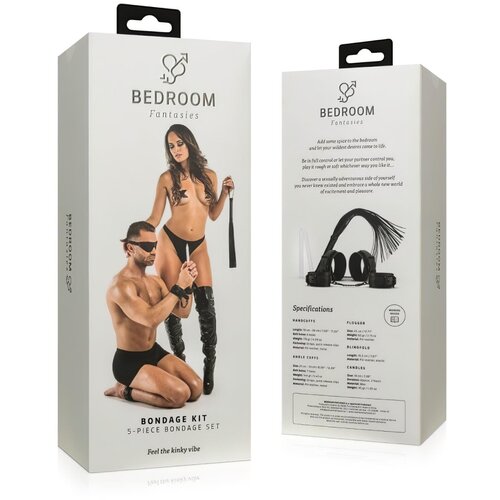 Bedroom Fantasies Kinky Bondage Set 5-piece - Black Cene