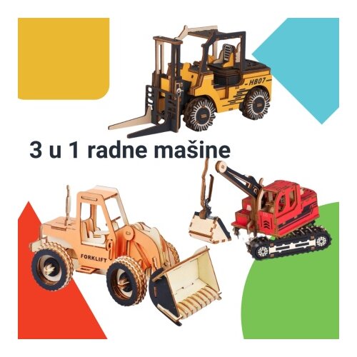  Čarolijashop 3 u 1 slagalice radne mašine ( 7749) Cene