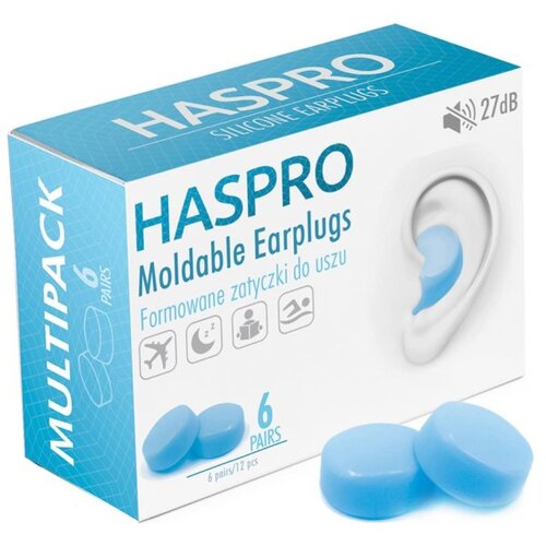 Haspro Silikonski čepki za ušesa Mold6 - modra barva (12 kosov) Cene