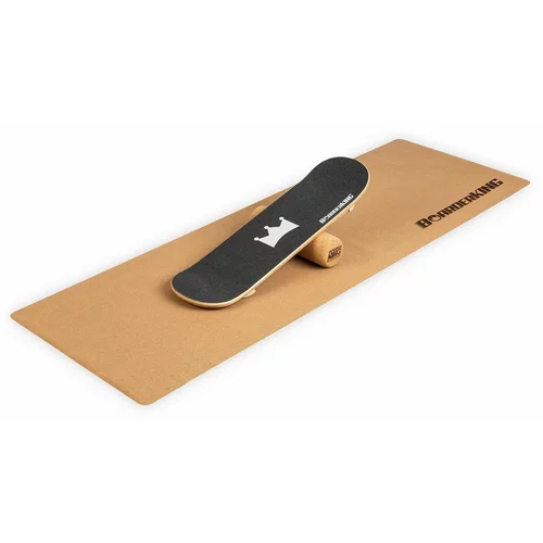 Boarderking Indoorboard Skate, ravnotežna deska, podloga, valj, les/pluta, črna