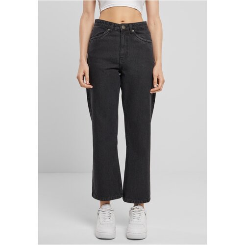 UC Ladies Women's Cropped Straight Leg Jeans - Black Cijene