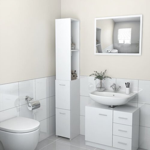 vidaXL Kupaonski ormarić bijeli 25 x 25 x 170 cm od iverice Cijene