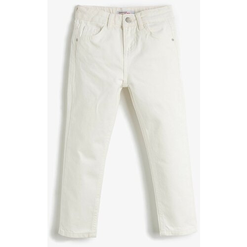 Koton Girl's Jeans Comfortable Cut Pocket Cotton by Mom Jean 3skg40048ad Slike